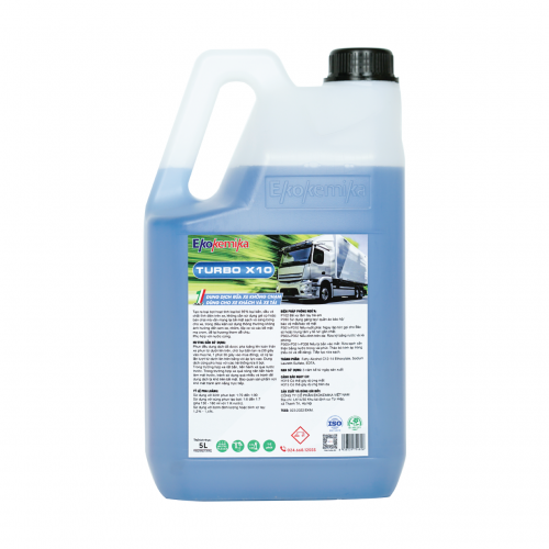 Dung dịch rửa xe không chạm dùng cho xe tải và xe khách TURBO X10-5L