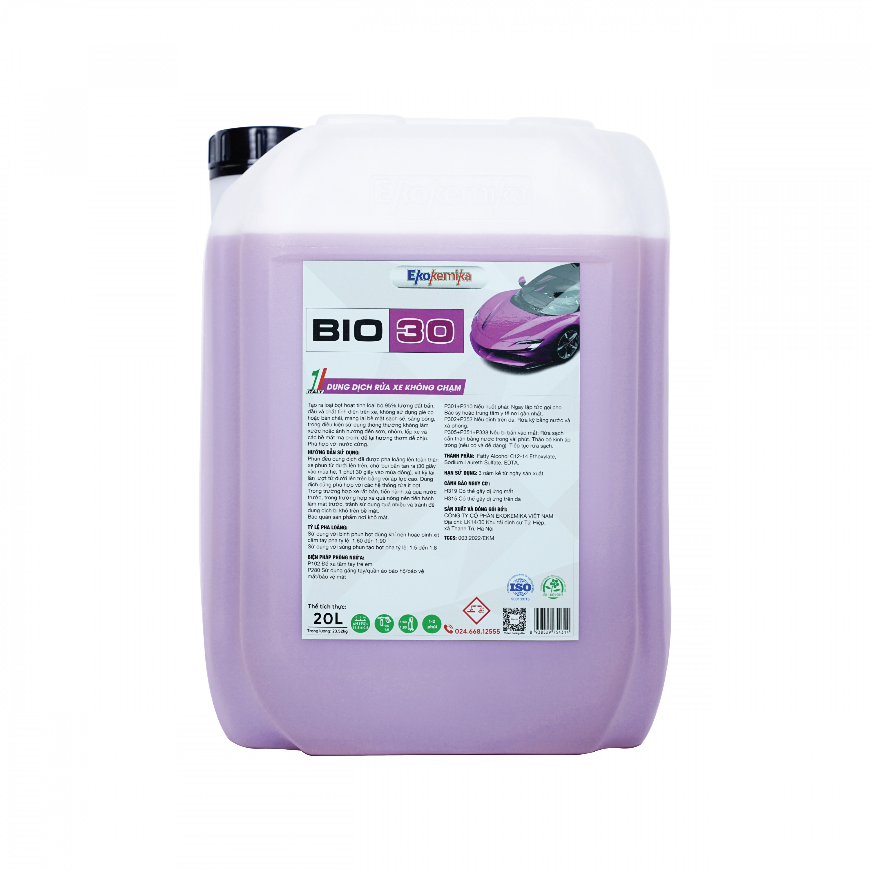 Dung dịch rửa xe không chạm BIO30-20L