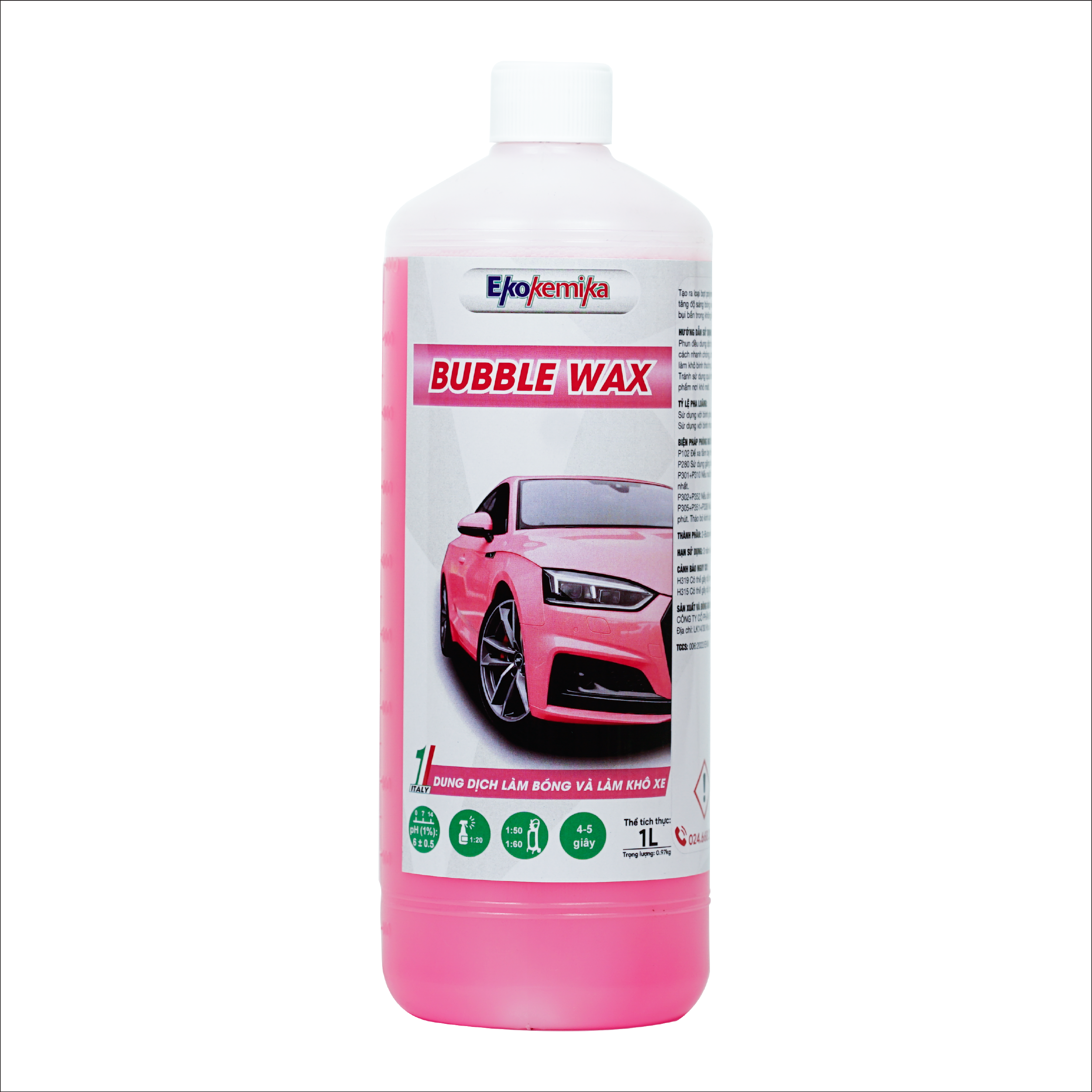Dung dịch làm bóng vỏ xe Bubble Wax-1L