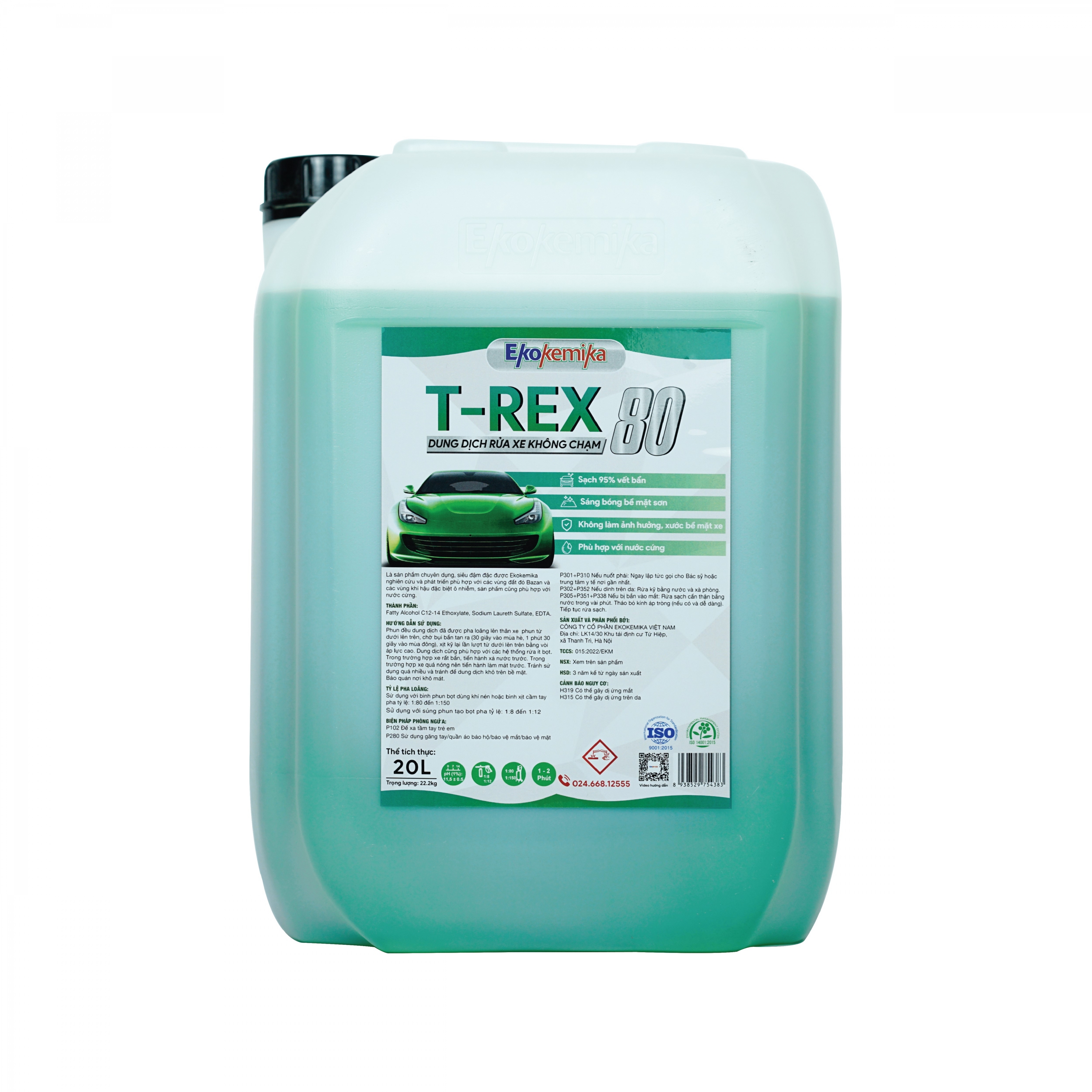 Dung dịch rửa xe không chạm Ekokemika TREX 80-20L