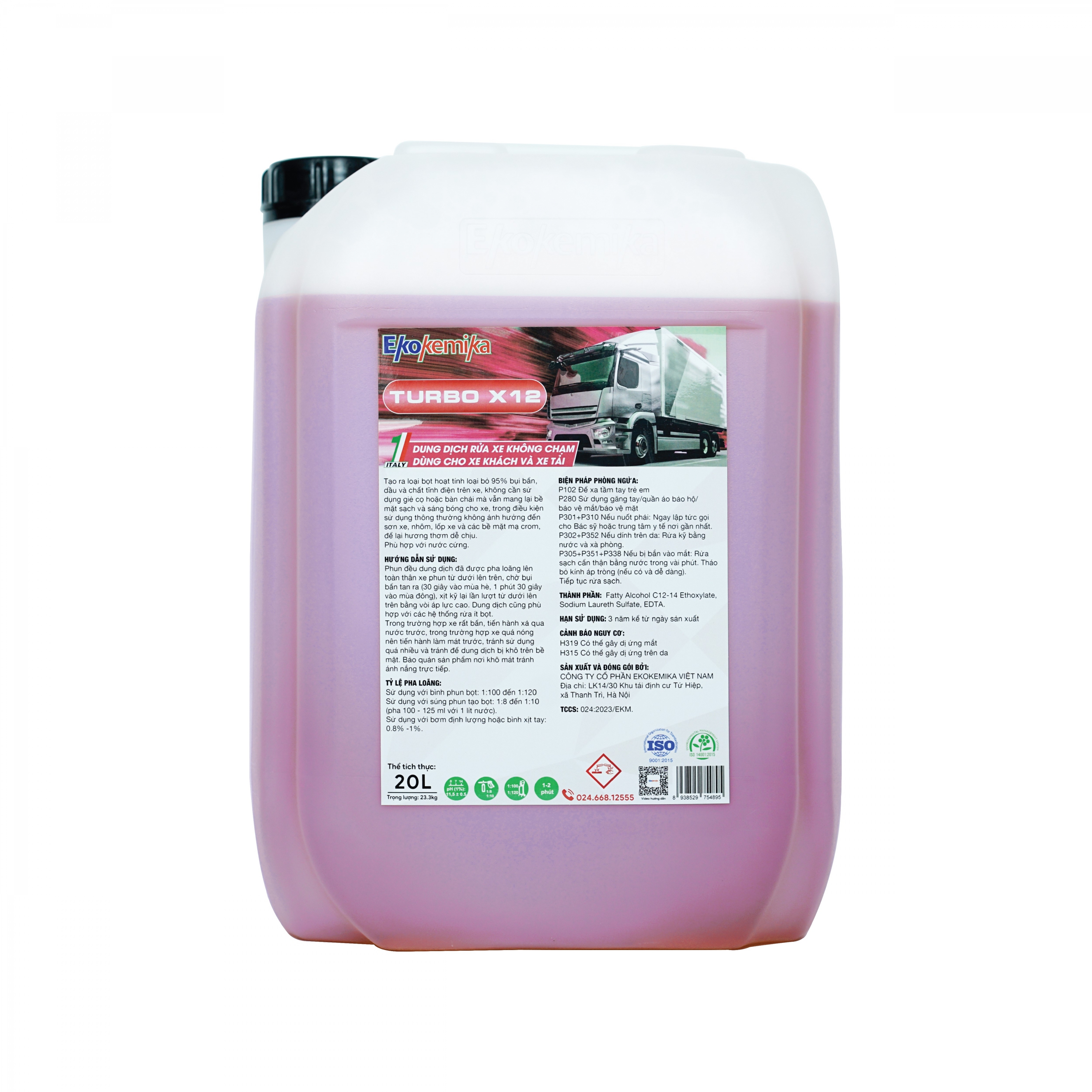 Dung dịch rửa xe không chạm TURBO X12-20L